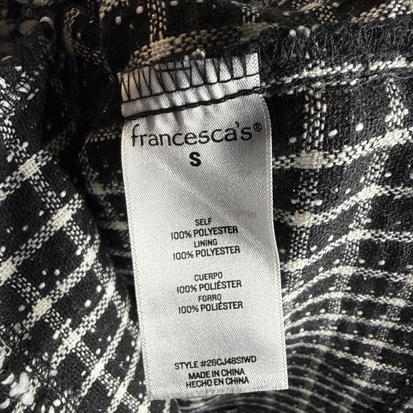 Miami Black & White Sheath Mini Dress WMN Small Y2K Preppy City Girl Tweed NWT - Picture 11 of 14